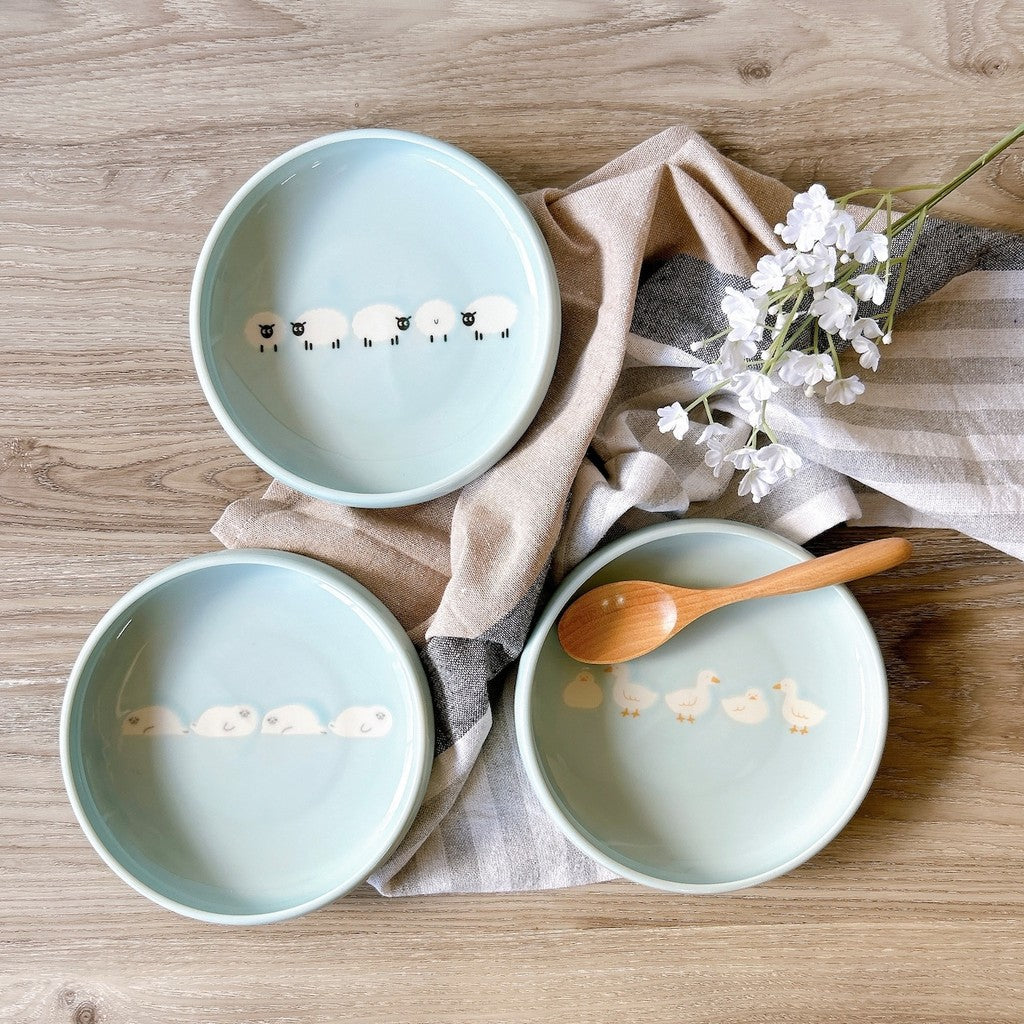 美濃燒 UN 動物陶瓷圓盤︱深盤 咖哩盤 甜點盤 義大利麵 盤子