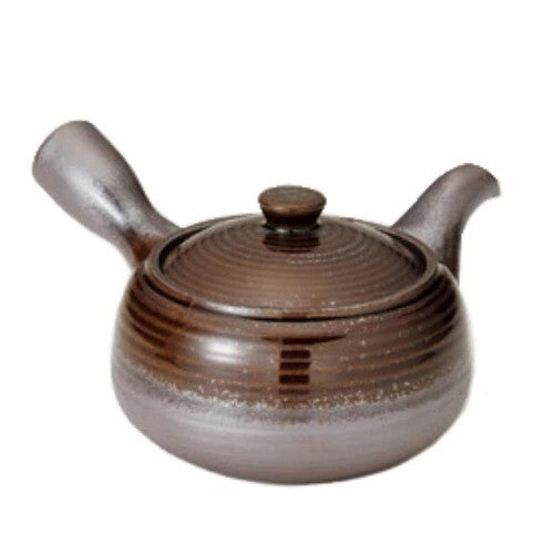 日本製 萬古燒 福型紫釉急須壺 | 陶壺 日本茶壺 泡茶壺 萬古燒茶壺 橫手急須壺