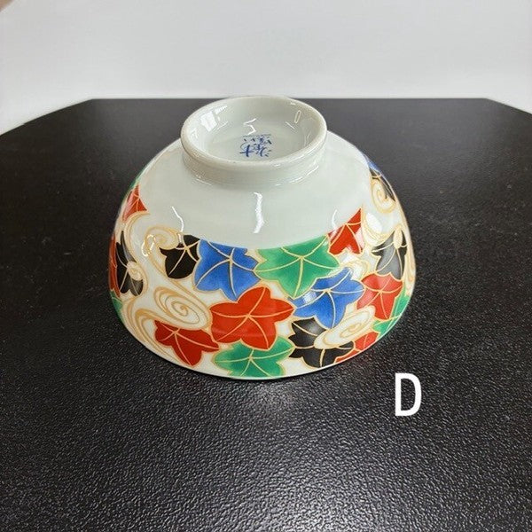 日本製 美濃燒 伊萬里風手繪花卉飯碗 | 職人窯燒陶瓷飯碗 日本廚房陶瓷碗 湯碗 茶碗 日式風格碗