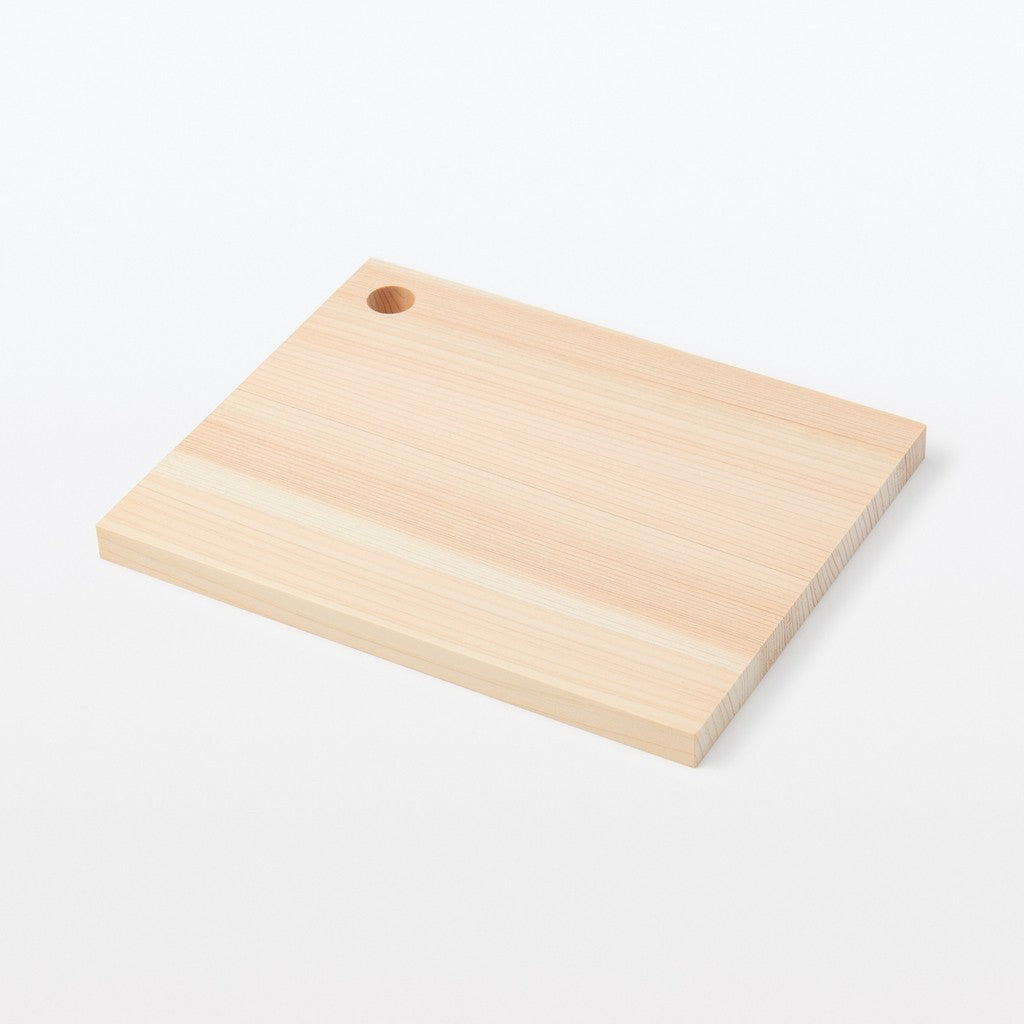 日本 無印良品 MUJI 檜木 薄型 小砧板 | 輕巧、薄型、好收納 薄型砧板 露營料理板 附掛孔