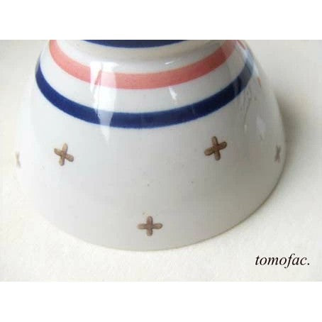 日本製 波佐見燒 tomofac.線條十字飯碗 | 造型碗 飯碗 小碗 家用碗 日式茶碗