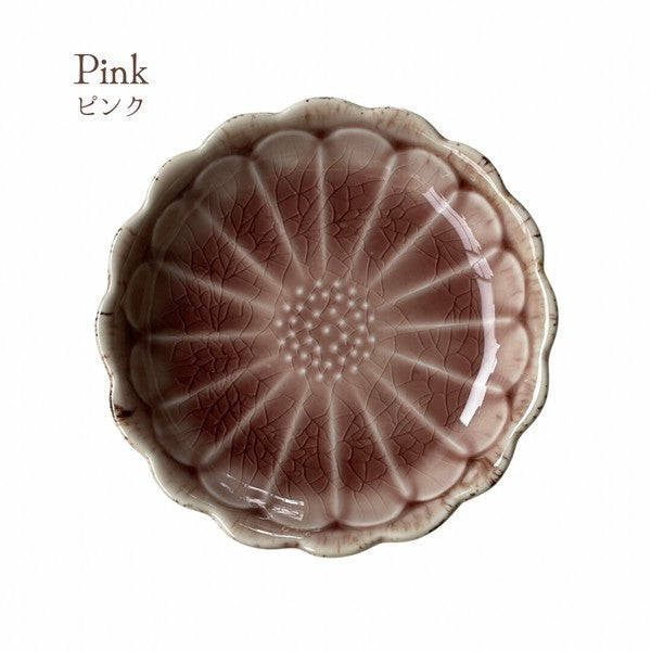 日本製 Cosmo花型陶瓷小碗 10cm 美濃燒|小菜碟 陶瓷盤 陶瓷碗
