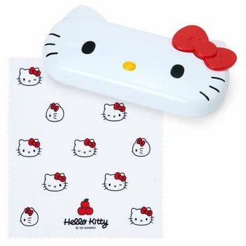 日本 Sanrio 三麗鷗 大臉造型眼鏡盒 | 大耳狗 怕洽狗 酷洛米 硬殼眼鏡盒 附眼鏡布