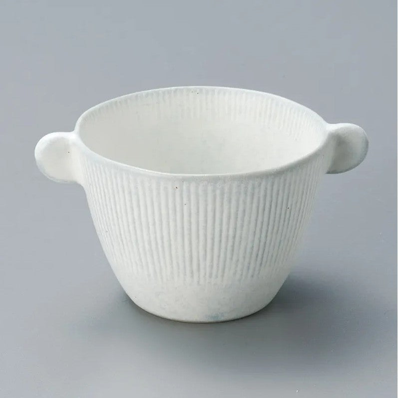 日本製 美濃燒 北歐簡約條紋甜點杯 | 優格杯 水果杯 冰淇淋杯 布丁杯 陶瓷杯子 霧面