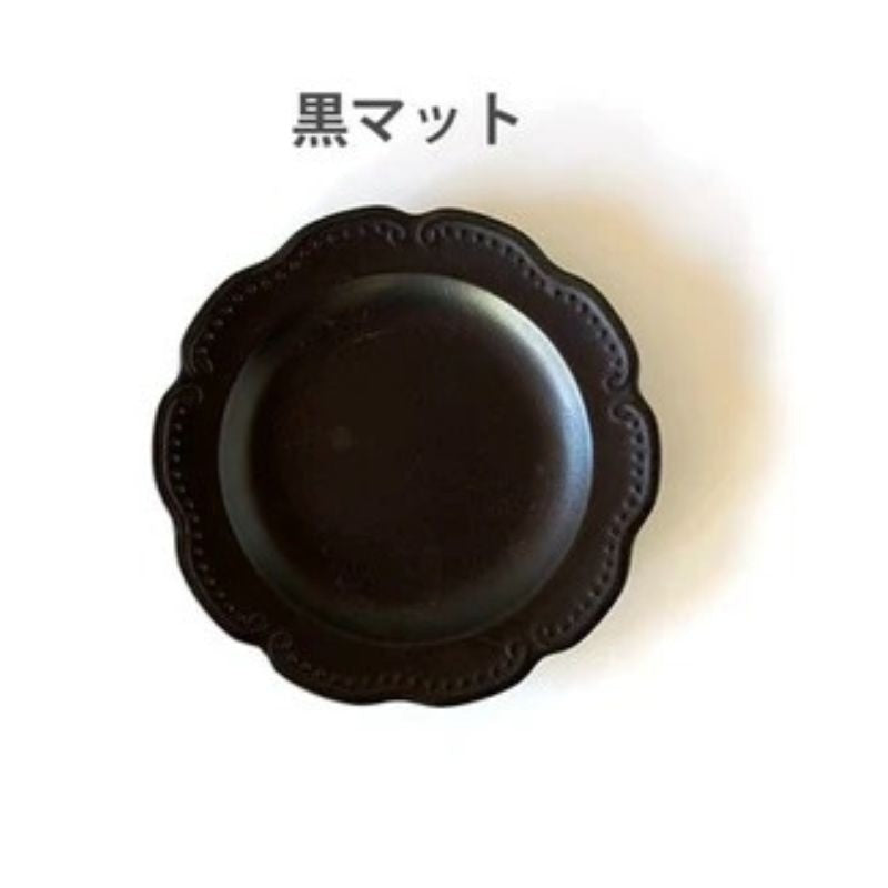 日本製 美濃燒 葉紋浮雕花型陶瓷圓盤 17.5cm|7色可選|法式餐盤 甜點盤 水果盤