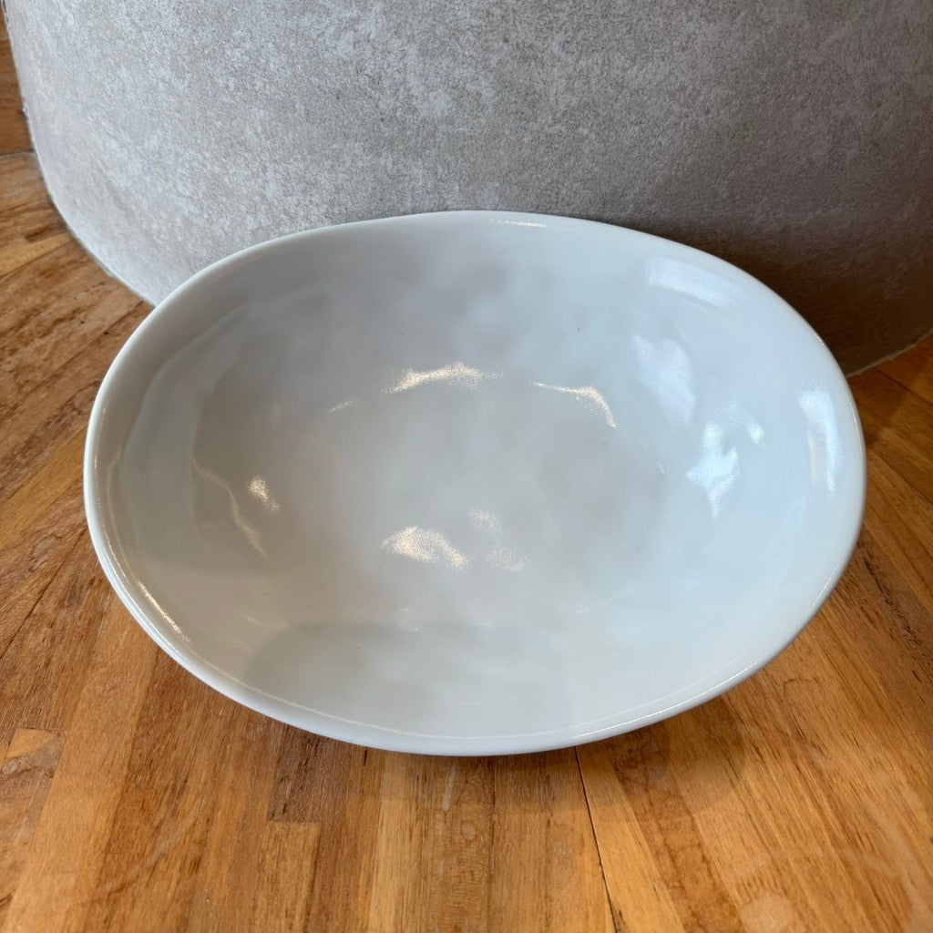 日本製 美濃燒 日系咖啡廳風 橢圓咖哩盤 24cm|陶瓷盤 沙拉盤 義大利麵盤