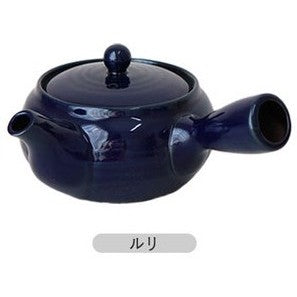 日本製 萬古燒平丸急須壺 370ml 附濾網 | 泡茶壺 側把壺 日式茶壺