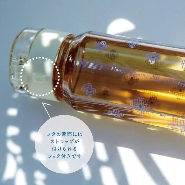 日本 BISQUE 透明可愛彩色花朵水壺520ml|可冷凍 冷水壺 彈蓋水壺 直飲水壺 透明水壺