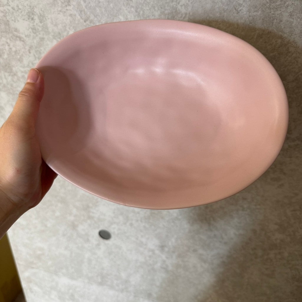 日本製 美濃燒 日系咖啡廳風 橢圓咖哩盤 24cm|陶瓷盤 沙拉盤 義大利麵盤