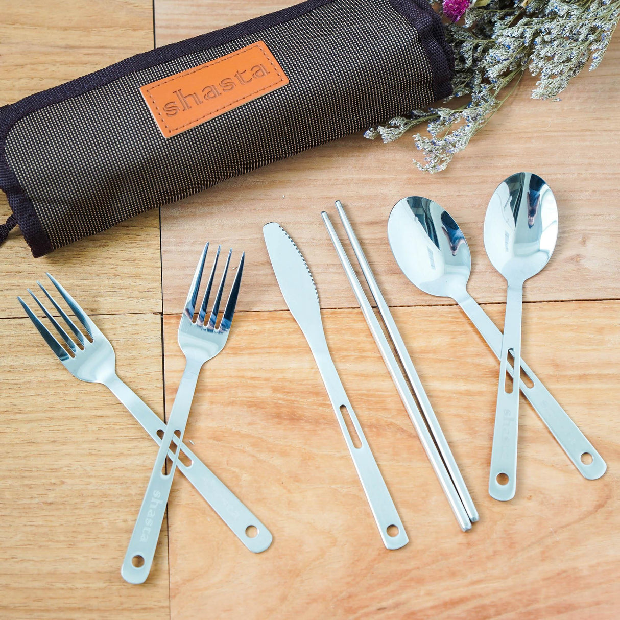 Shasta露營不銹鋼餐具組|露營、烤肉、燒烤,中秋必備 - 富士通販