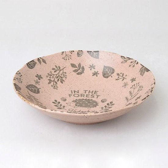 日本SHINACASA刺蝟咖哩盤|木紋啞光森林風圓盤 - 富士通販