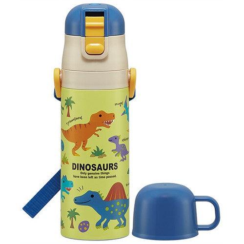 日本 Skater 恐龍 不鏽鋼水壺|保冷 保溫 兩用杯蓋組 - 富士通販