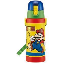 日本 Skater 馬力歐 兒童直飲不鏽鋼水壺|保冷 保溫 彈蓋式 立體造型 - 富士通販