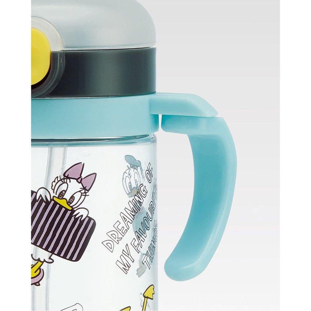 日本SKATER 米奇2WAY兩用|寬底吸管水壺|學習杯|附可拆背帶可替換-370ml - 富士通販