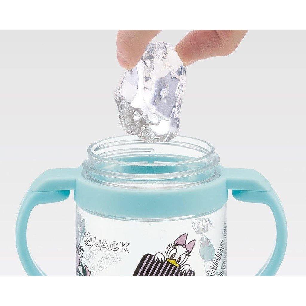 日本SKATER 米奇2WAY兩用|寬底吸管水壺|學習杯|附可拆背帶可替換-370ml - 富士通販