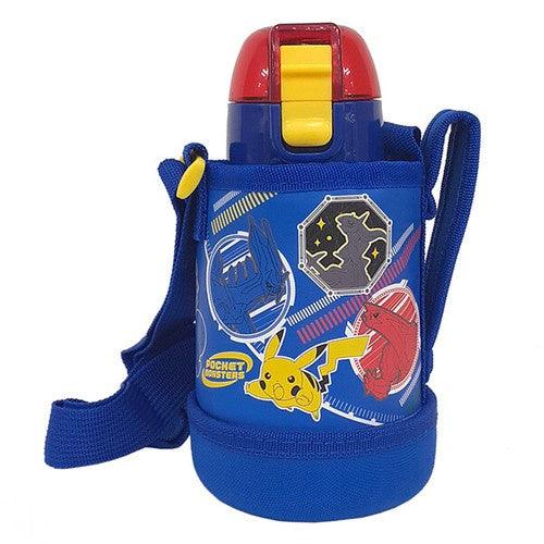 日本 Skater 寶可夢 皮卡丘 兒童保溫瓶 400ml|直飲 彈蓋 附杯袋 - 富士通販