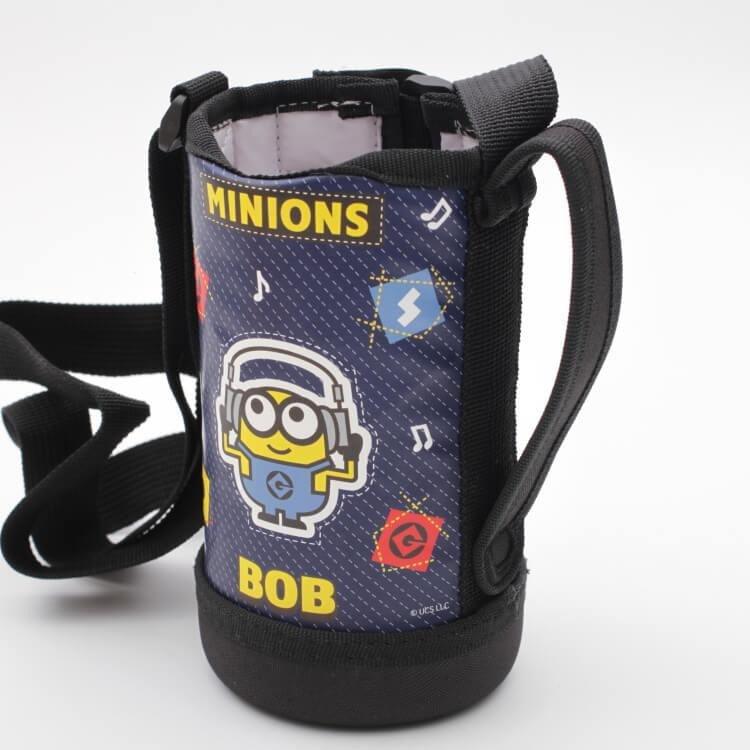 日本 Skater 小小兵 保冷 保溫 不鏽鋼水壺 600ml|直飲 彈蓋 附杯袋 - 富士通販