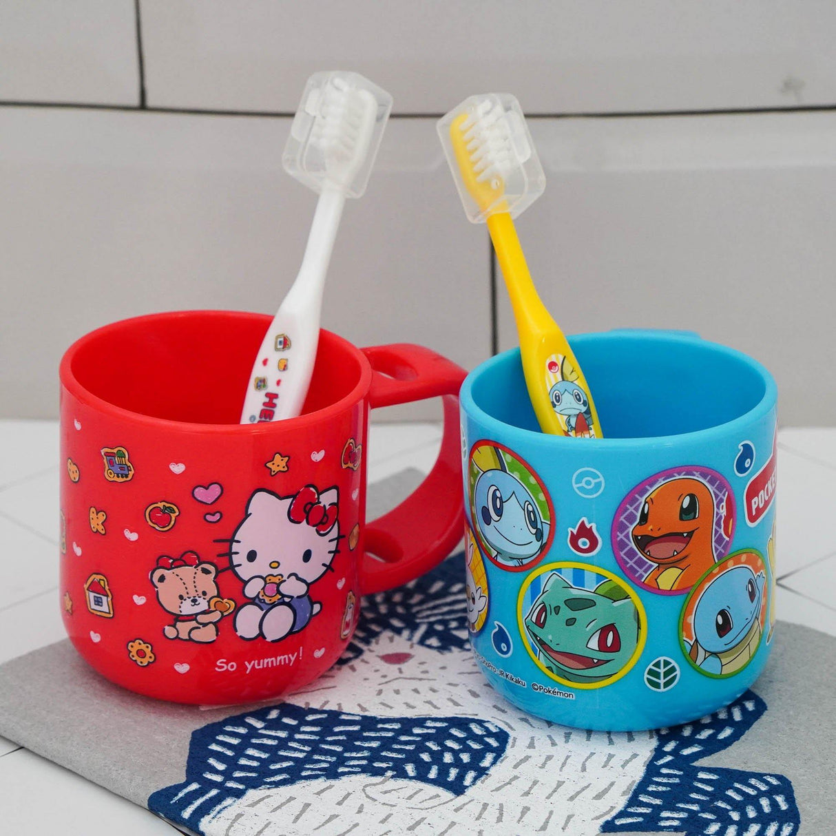 SKATER 兒童牙刷漱口杯|神奇寶貝、Hello Kitty - 富士通販