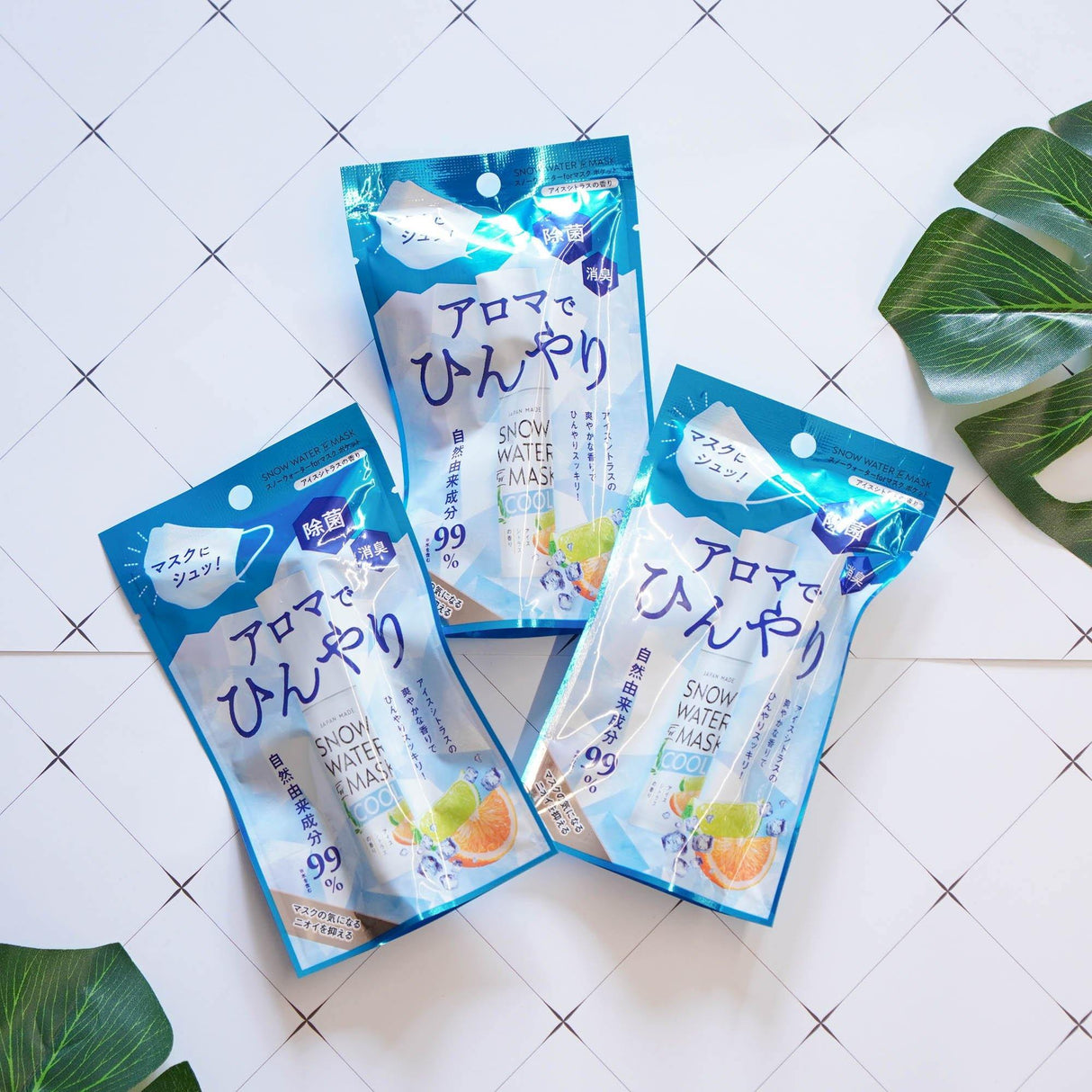 日本SNOW WATER MASK口罩清新噴霧|柑橘x檸檬x薄荷 - 富士通販