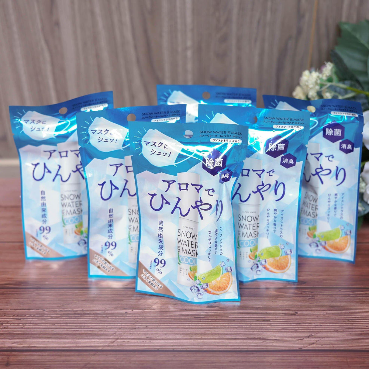 日本SNOW WATER MASK口罩清新噴霧|柑橘x檸檬x薄荷 - 富士通販