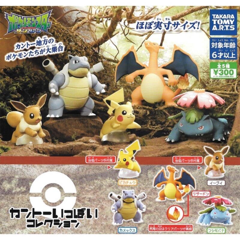 日本 T-ARTS 扭蛋 精靈寶可夢關都篇|皮卡丘 噴火龍 伊布 妙蛙花 水箭龜 - 富士通販