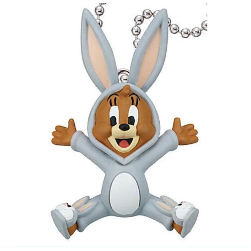 日本 T-arts 華納100周年湯姆貓與傑利鼠兔裝公仔|扭蛋 包包吊飾 鑰匙圈 - 富士通販