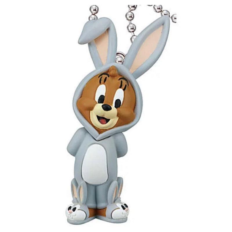 日本 T-arts 華納100周年湯姆貓與傑利鼠兔裝公仔|扭蛋 包包吊飾 鑰匙圈 - 富士通販