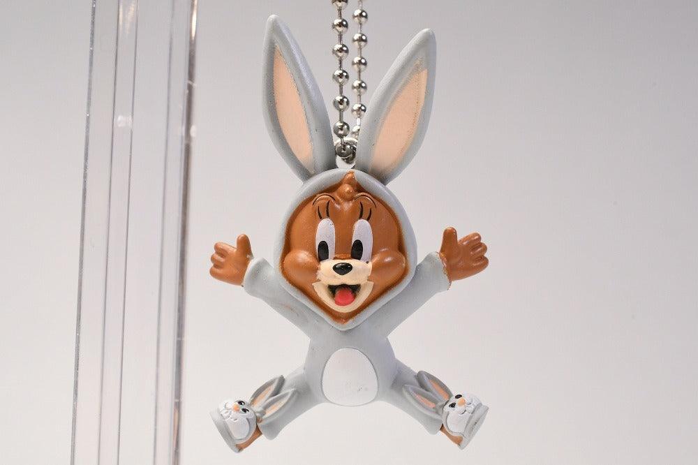 日本 T-arts 華納100周年湯姆貓與傑利鼠兔裝公仔|扭蛋 包包吊飾 鑰匙圈 - 富士通販