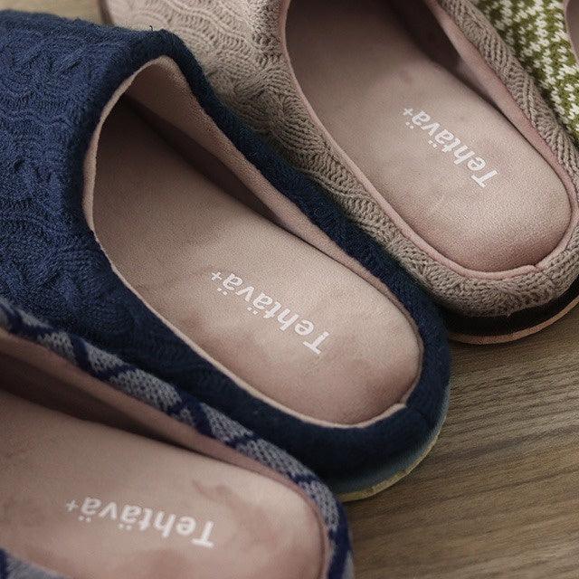 日本 Tehtava 文青風室內拖鞋|記憶棉鞋墊 彈性厚底 - 富士通販