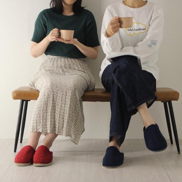 日本 Tehtava 文青風室內拖鞋|記憶棉鞋墊 彈性厚底 - 富士通販