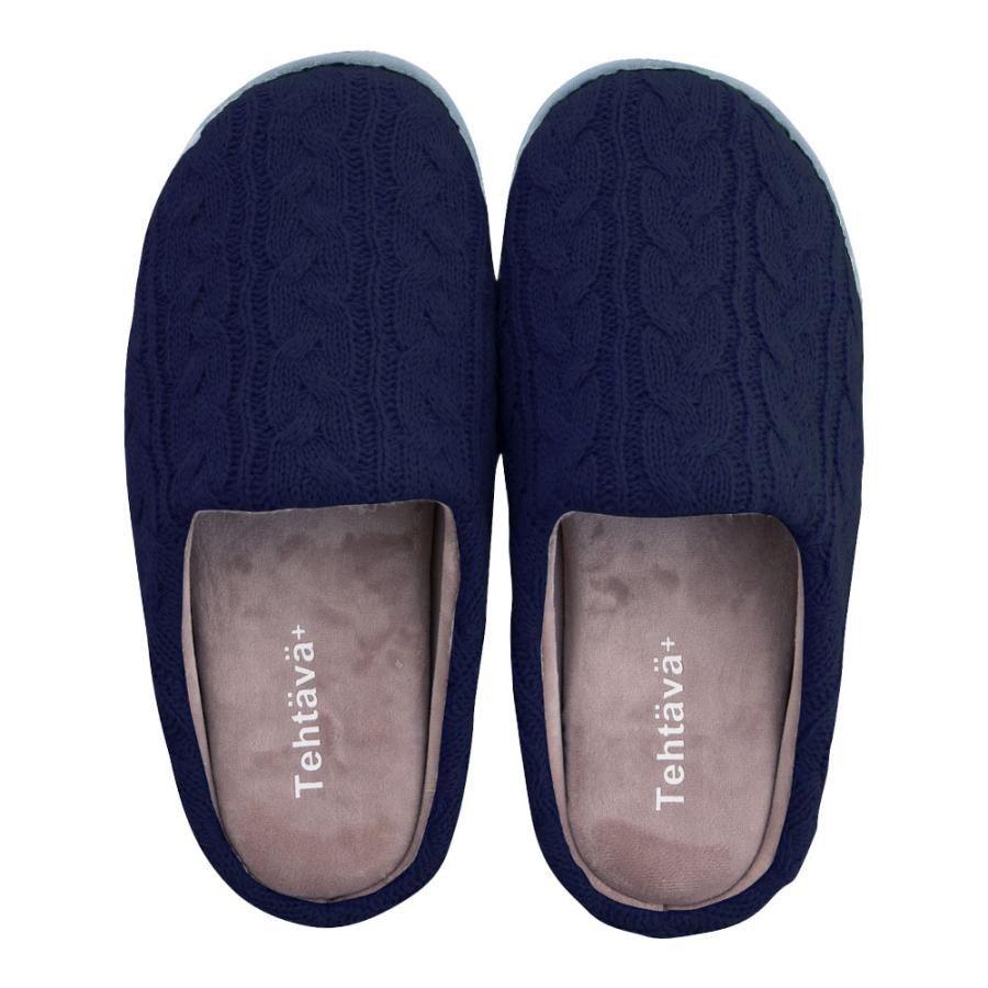 日本 Tehtava 文青風室內拖鞋|記憶棉鞋墊 彈性厚底 - 富士通販