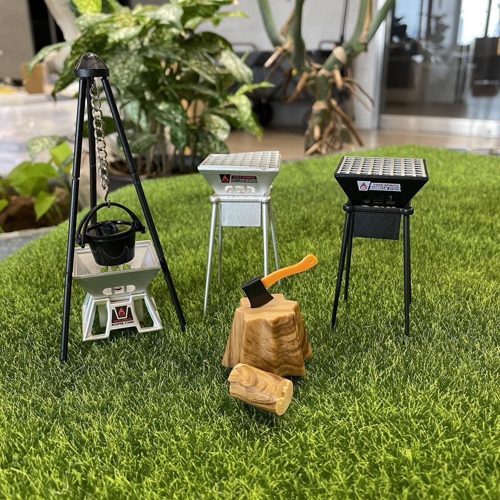 日本 TOYS SPIRITS 發光營火與露營廚具組|微縮模型 場景模型 露營扭蛋 - 富士通販