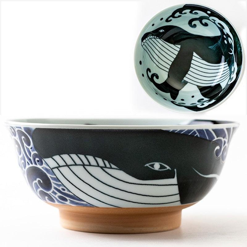 美濃燒 鯨魚 陶瓷餐盤∣丼飯碗 深盤 拉麵碗 小碟 飯碗 日式餐具