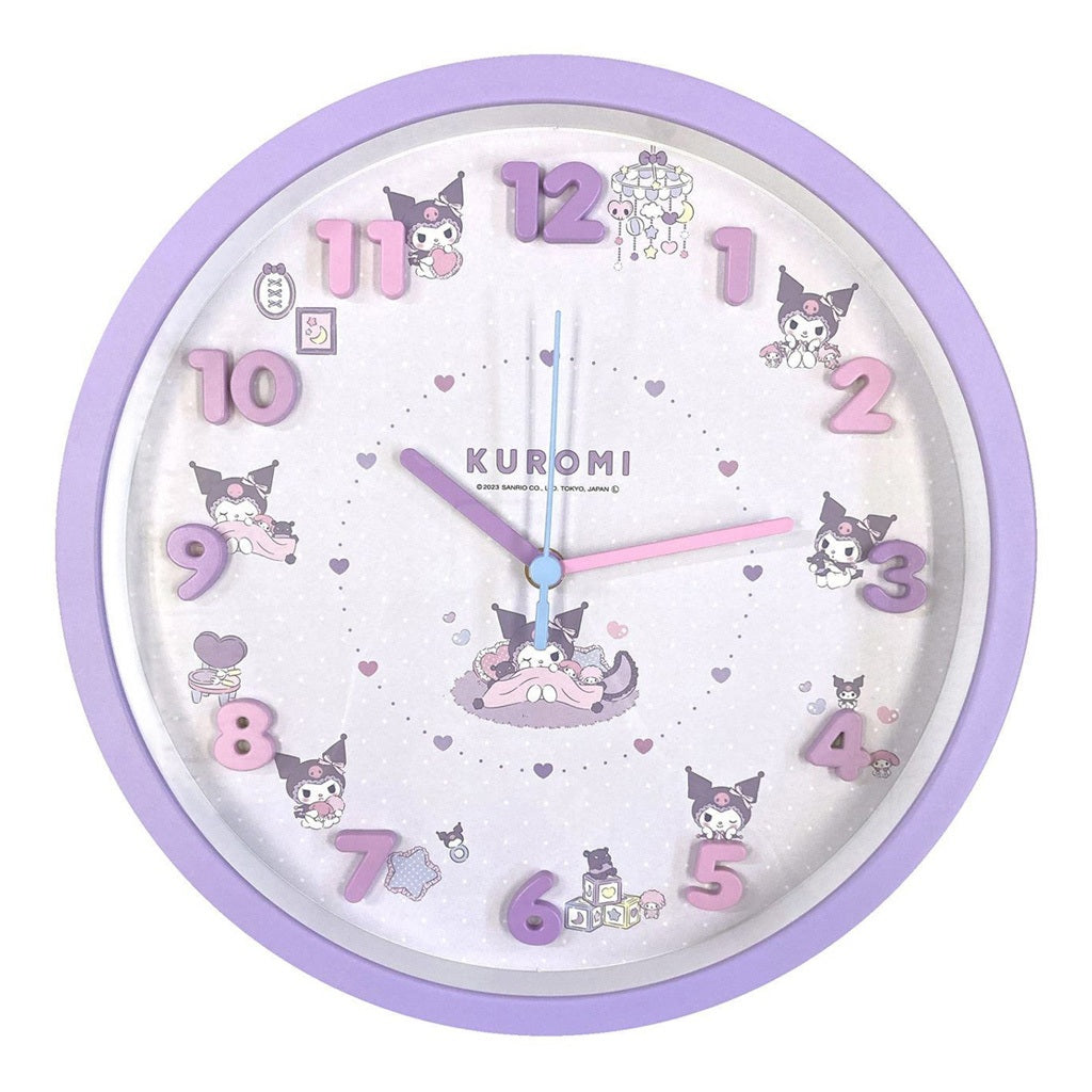 可愛卡通造型掛鐘 30cm 時鐘 卡通時鐘 壁掛時鐘 連續秒針 迪士尼 兒童房 客廳