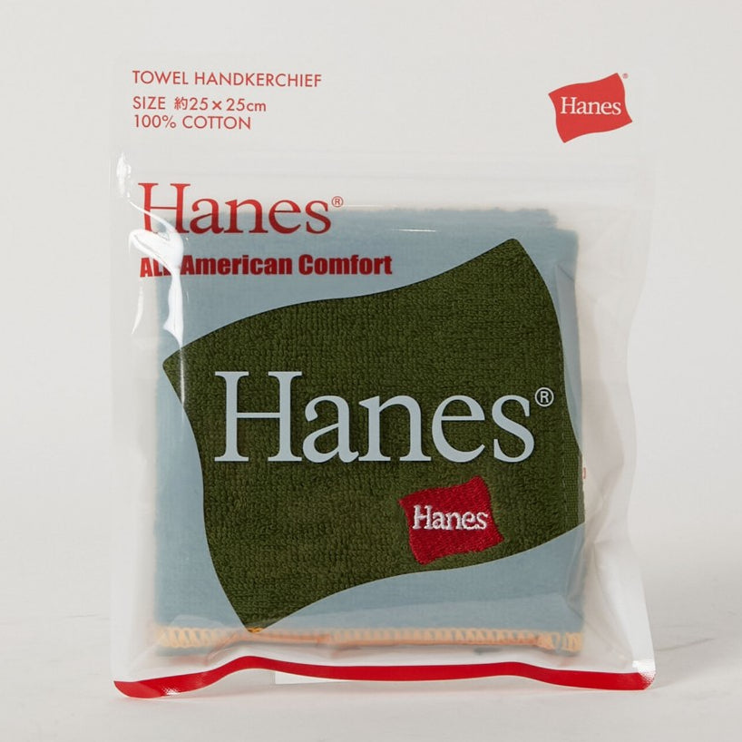Hanes 刺繡手帕│純綿 小方巾