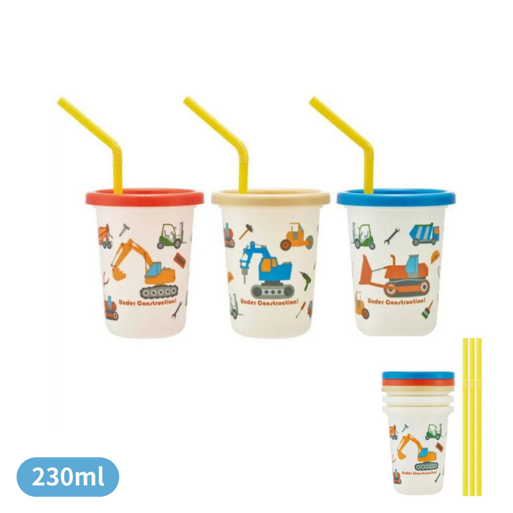 卡通環保吸管杯(3入組)│ 薯條 恐龍 史努比 寶可夢 龍貓
