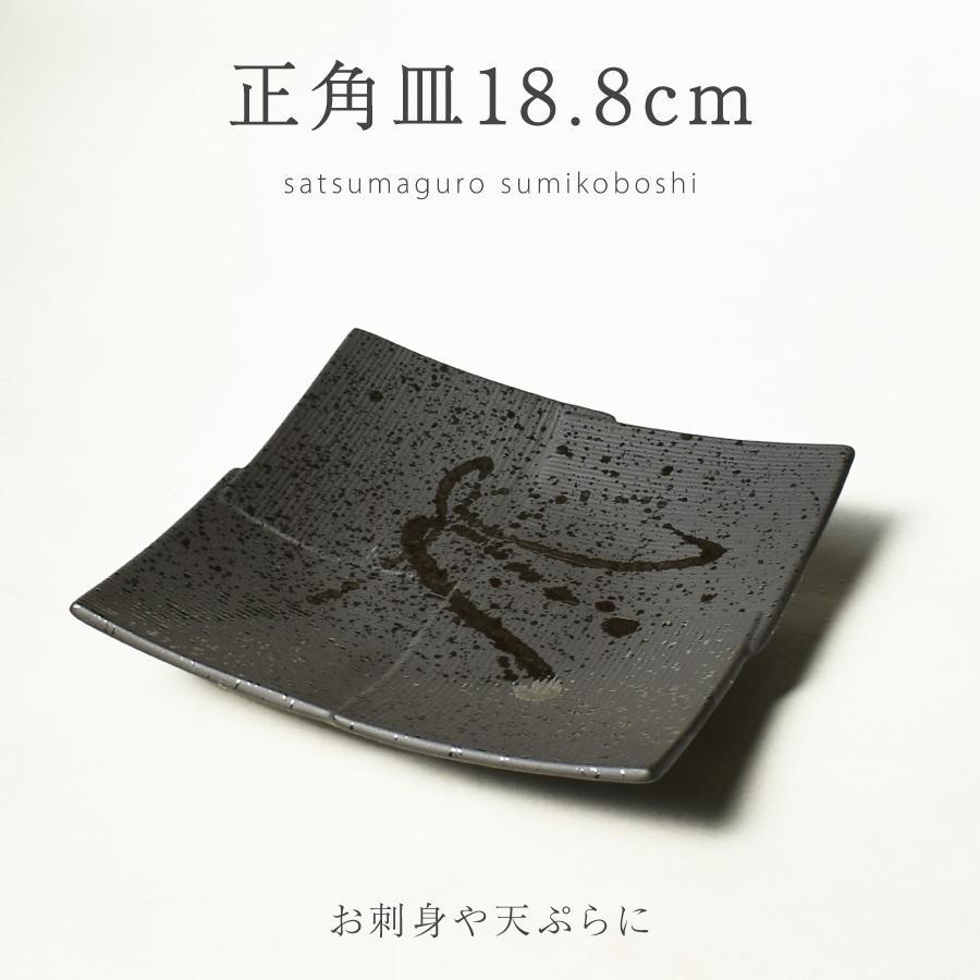 美濃燒 薩摩黑潑墨餐盤︱方盤 長盤 生魚片盤 壽司盤 大盤 擺盤 日式餐具 和食器