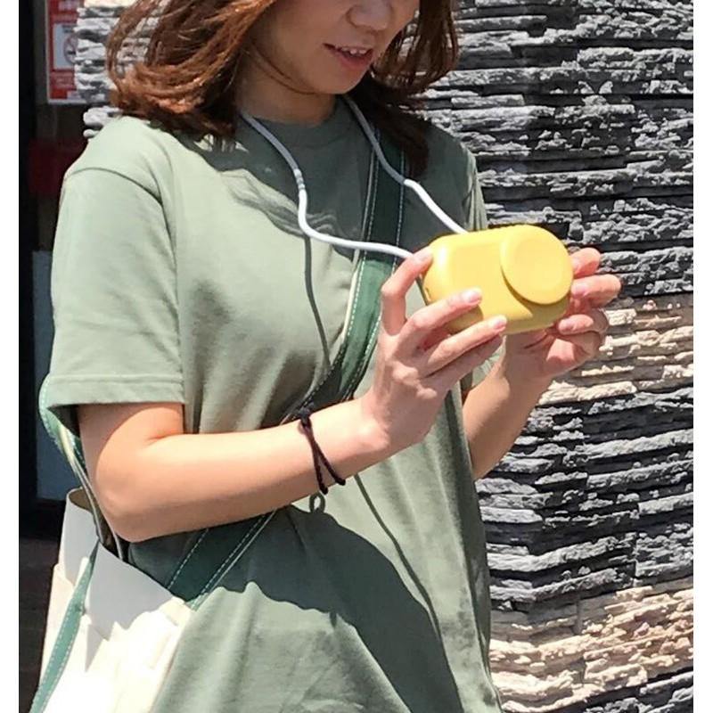 日本 兩用風扇|桌立風扇|掛脖式風扇| 附Type-C充電線-兩色可選 - 富士通販