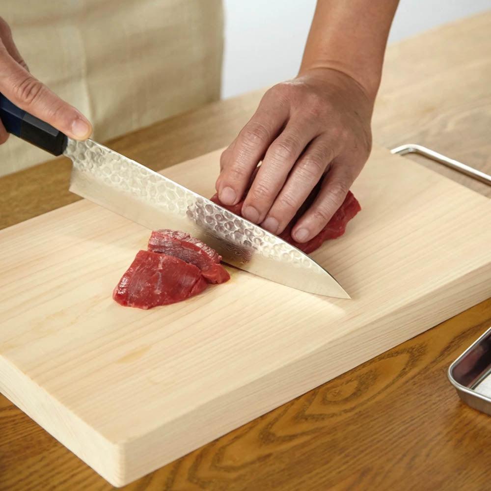 日本製 堺孝行|限量款 藍染 藍包丁 VG10 鎚目 大馬士革紋 170mm 三德刀 日本刀 主廚刀 - 富士通販