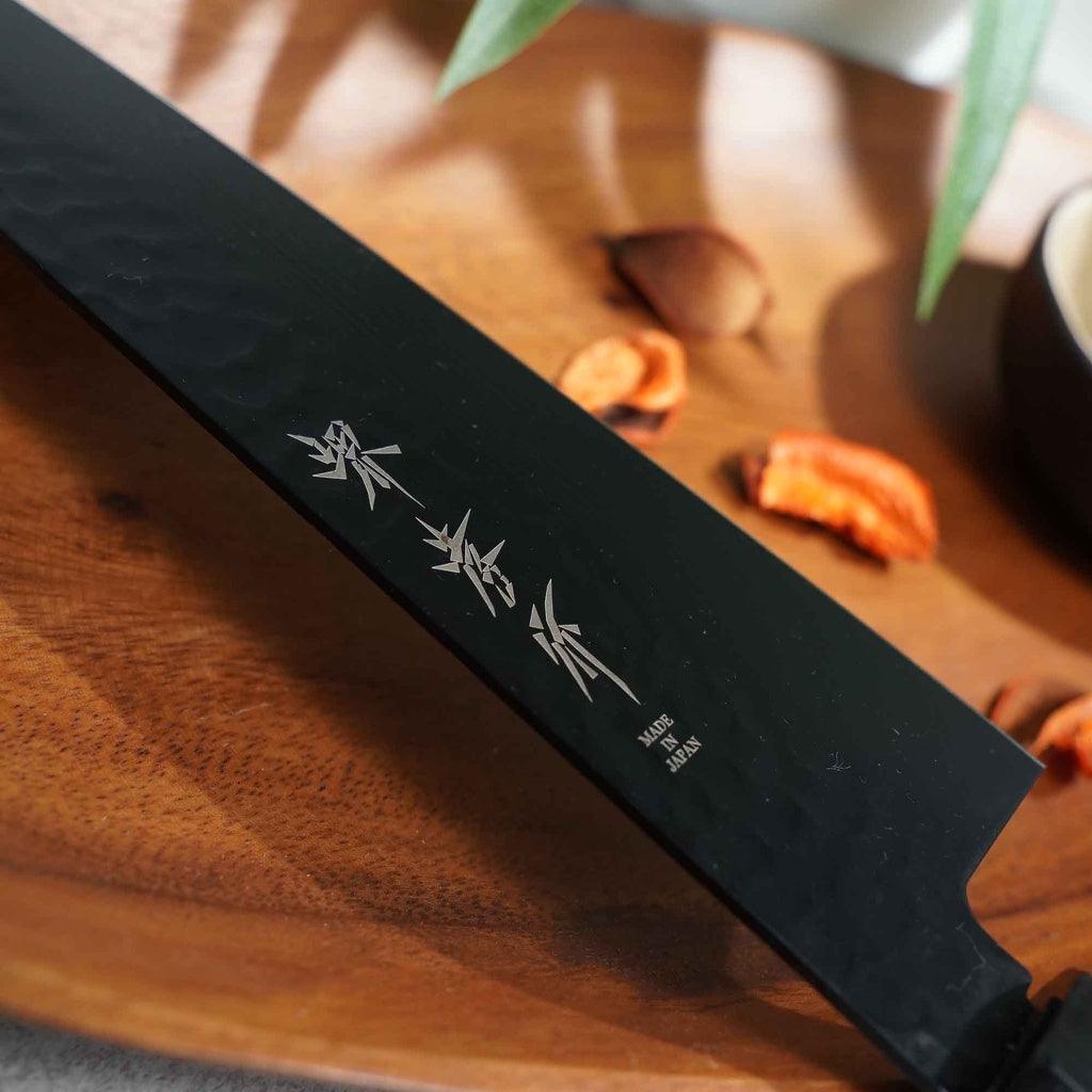 日本製 堺孝行|黑影 VG10 鎚目 鐵氟龍塗層 牛刀 日本刀 主廚刀 210mm 不沾黏 切肉 切魚 - 富士通販
