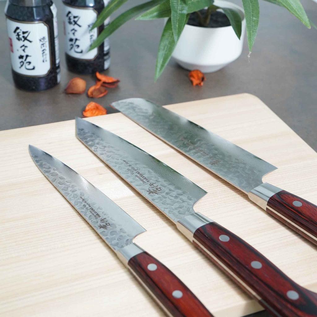 日本製 堺孝行|VG10 33層 鎚目 大馬士革紋 蔬果刀 水果刀 小刀 日本刀 主廚刀 150mm 不沾黏 去骨 切菜 精緻 雕刻 - 富士通販