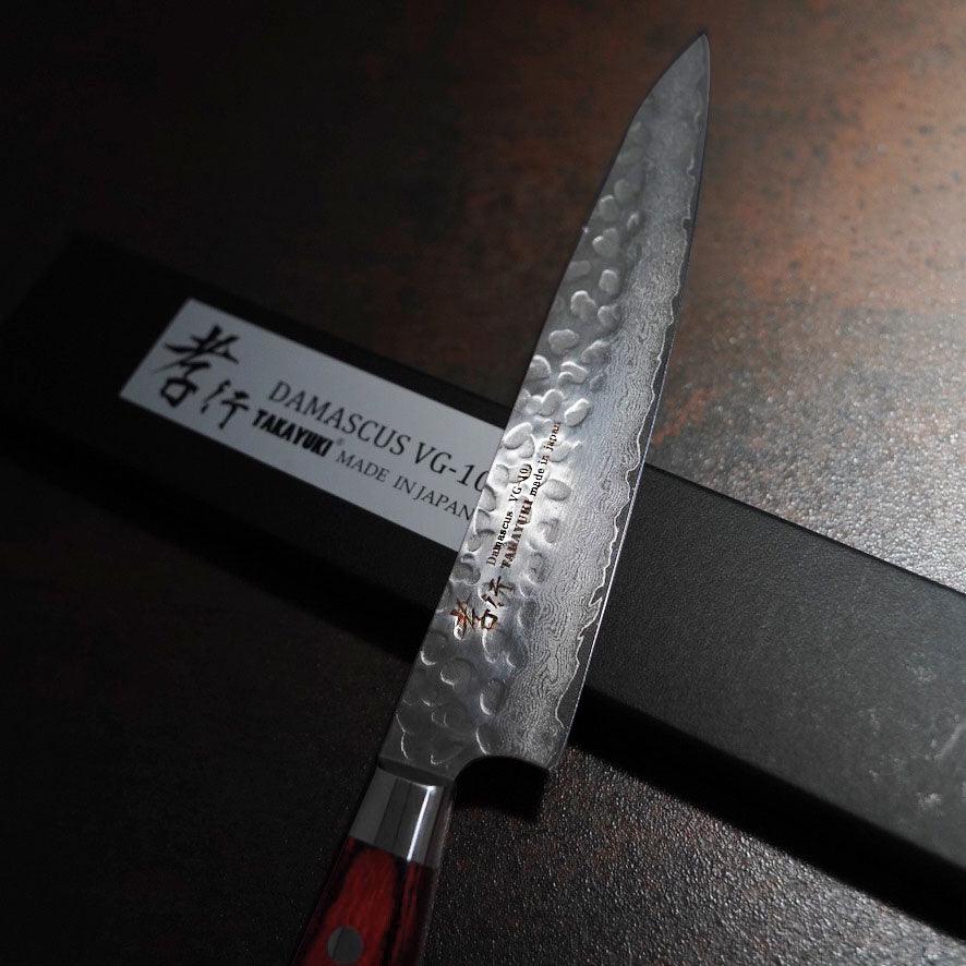 日本製 堺孝行|VG10 33層 鎚目 大馬士革紋 蔬果刀 水果刀 小刀 日本刀 主廚刀 150mm 不沾黏 去骨 切菜 精緻 雕刻 - 富士通販