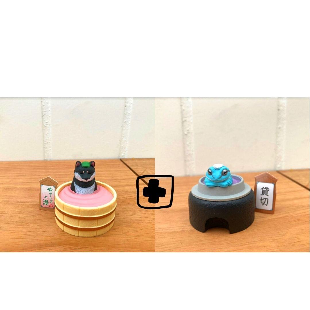 日本YELL扭蛋|全5款,泡澡動物寒冷天氣篇 - 大象、柴犬、兔子、青蛙、海豹 - 富士通販