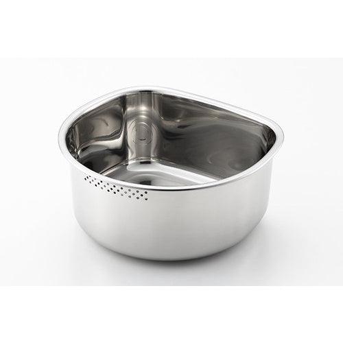 日本製 吉川YOSHIKAWA D型帶孔瀝水洗菜籃|瀝水架 不鏽鋼瀝水籃 - 富士通販