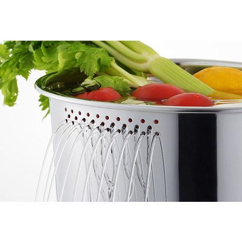 日本製 吉川YOSHIKAWA D型帶孔瀝水洗菜籃|瀝水架 不鏽鋼瀝水籃 - 富士通販