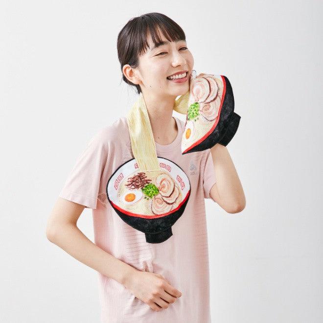 日本 YOU+MORE! 豆皮烏龍麵毛巾|運動毛巾 擦手巾 - 富士通販