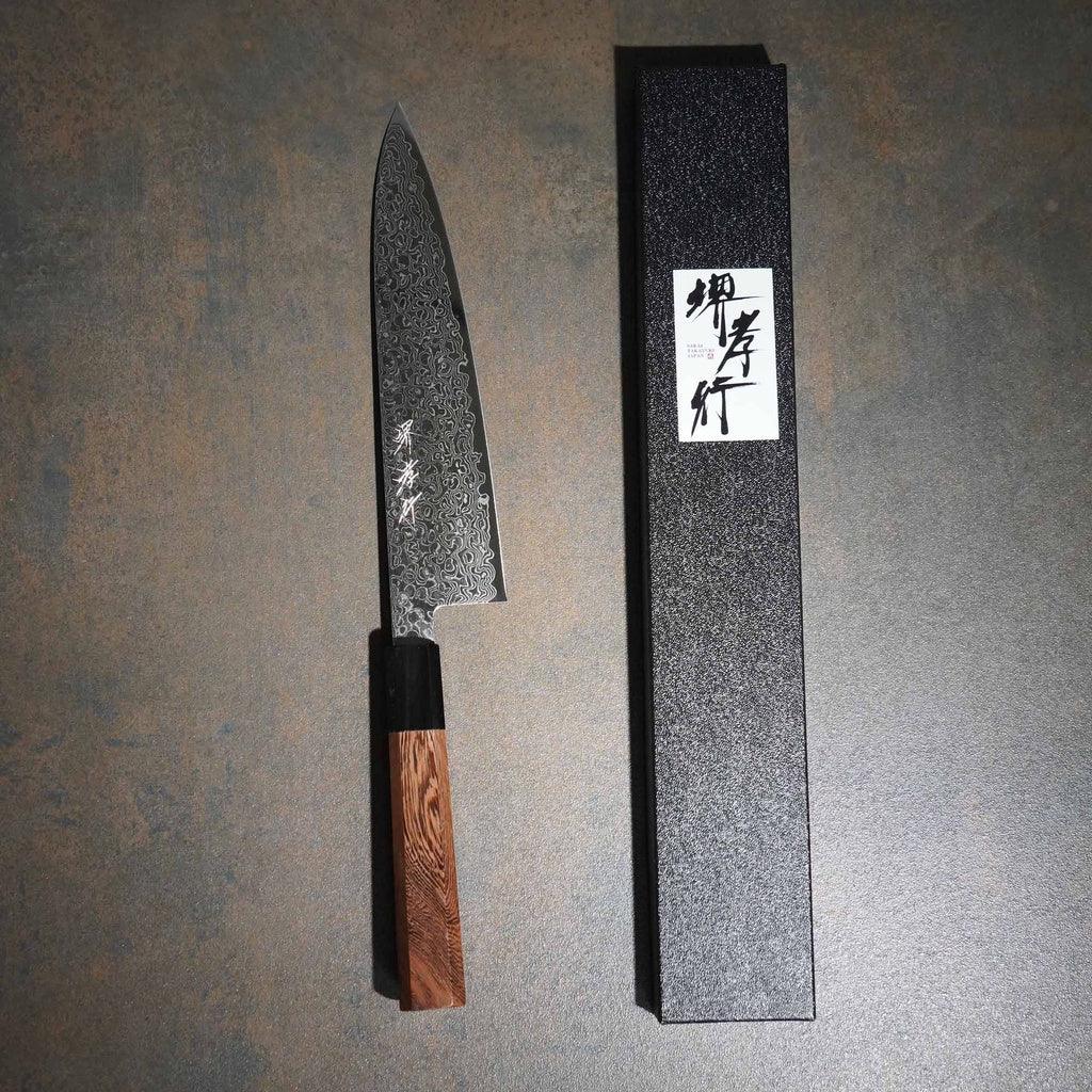 日本製 堺孝行|銀河 ZA-18 大馬士革紋 牛刀 三德刀 日本刀 主廚刀 210mm/180mm 不沾黏 - 富士通販