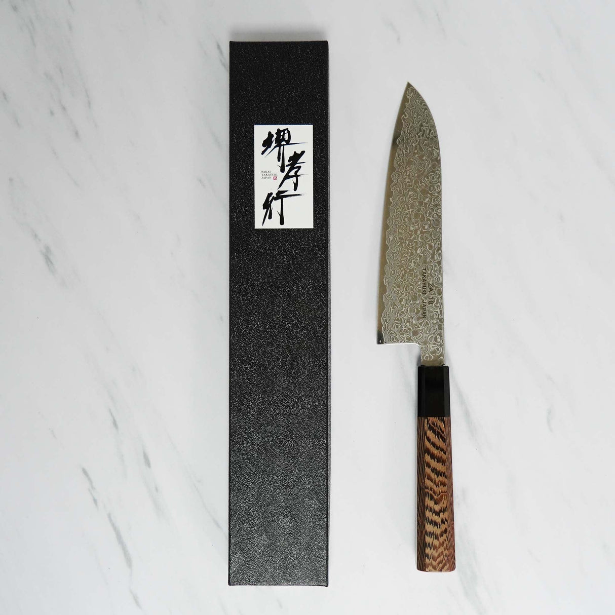 日本製 堺孝行|銀河 ZA-18 大馬士革紋 牛刀 三德刀 日本刀 主廚刀 210mm/180mm 不沾黏 - 富士通販