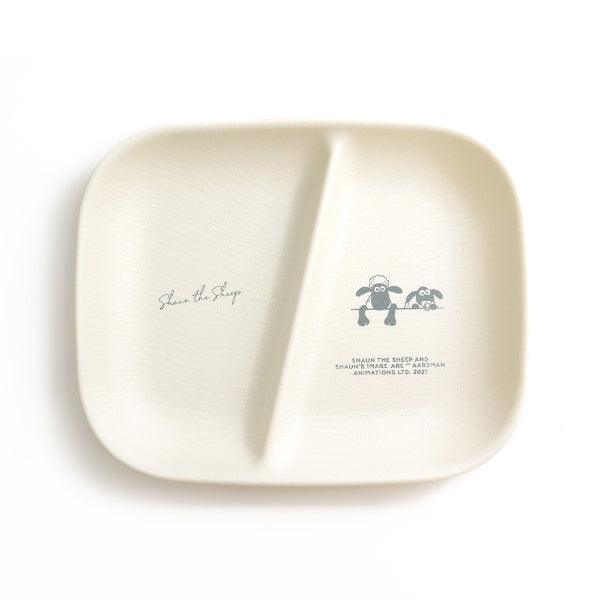 日本製笑笑羊卡通分隔餐盤|兒童餐具、露營、野餐盤 - 富士通販