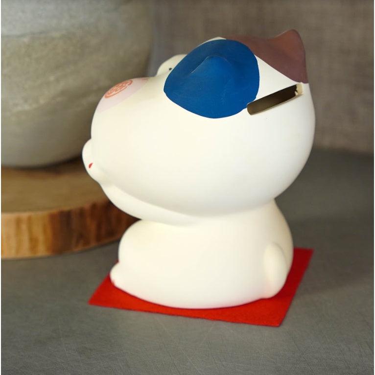 三花貓造型公仔存錢筒| 無釉陶,裝飾品、辦公療癒 - 富士通販